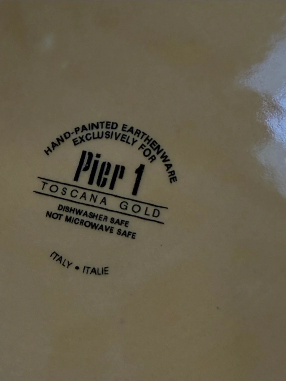 Pier 1 Toscana Gold serving platter. As Is!